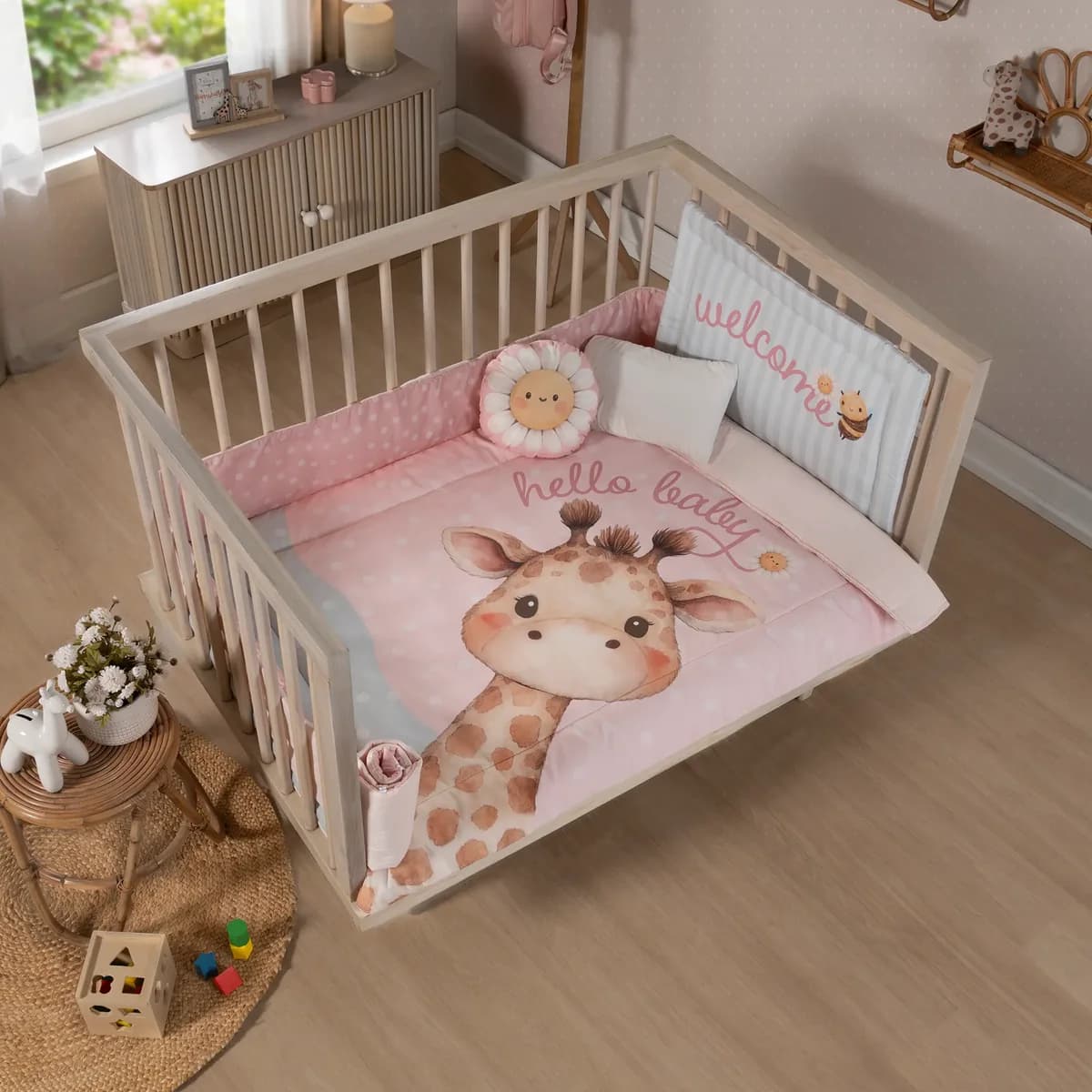 Juego de Cuna Baby JIRAFITAS, incluye 6 piezas