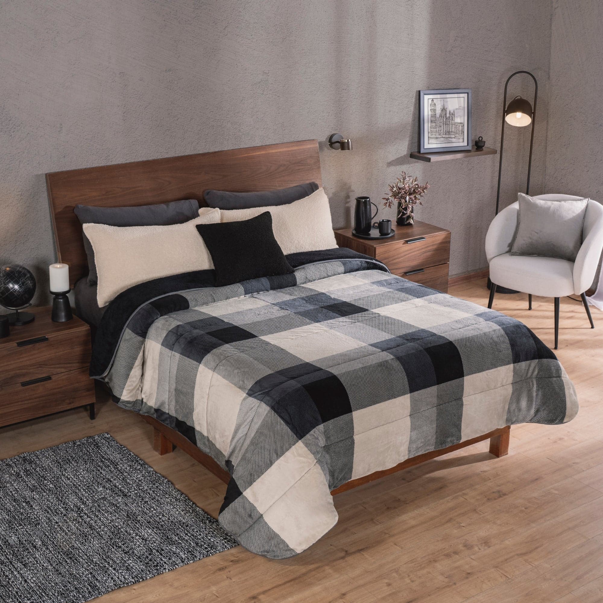 Cobertor Invernal QUEBEC, textura de borrego Premium 3