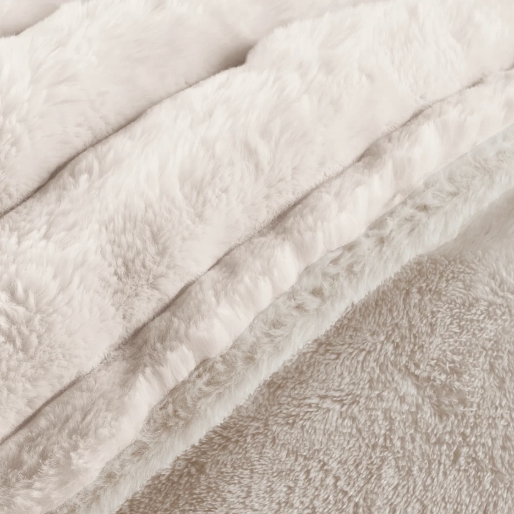 Cobertor Everest MARFÍL, textura de borrego extra grueso, calidad Premium 3