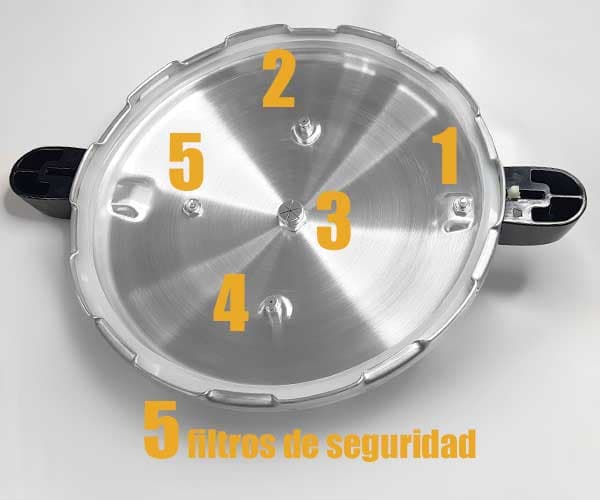 Olla de Presión ROCHEDO de 23 Litros, con tornillos de acero inoxidable 10
