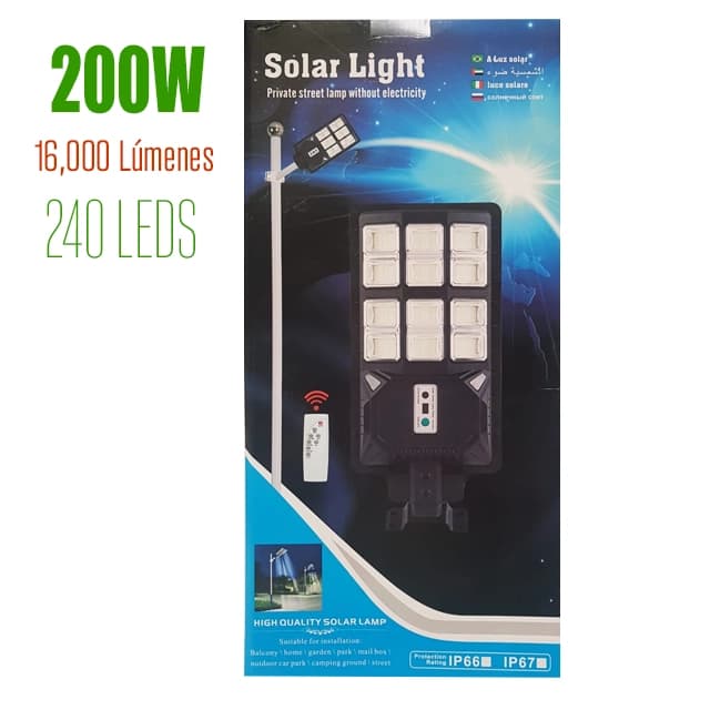 Lámparas Solares de 200W marca SOLAR LIGHT
