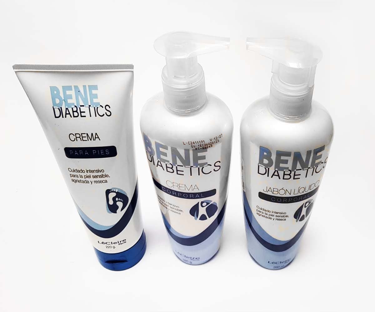 BENE DIABETICS de LeCleire, cuidado intensivo para la piel sensible, agrietada y reseca