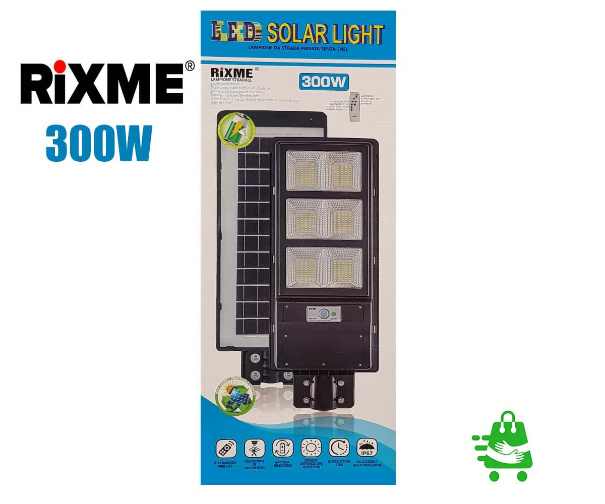 Lámparas Solares 300W RiXME Cuadrada 6 islas LED