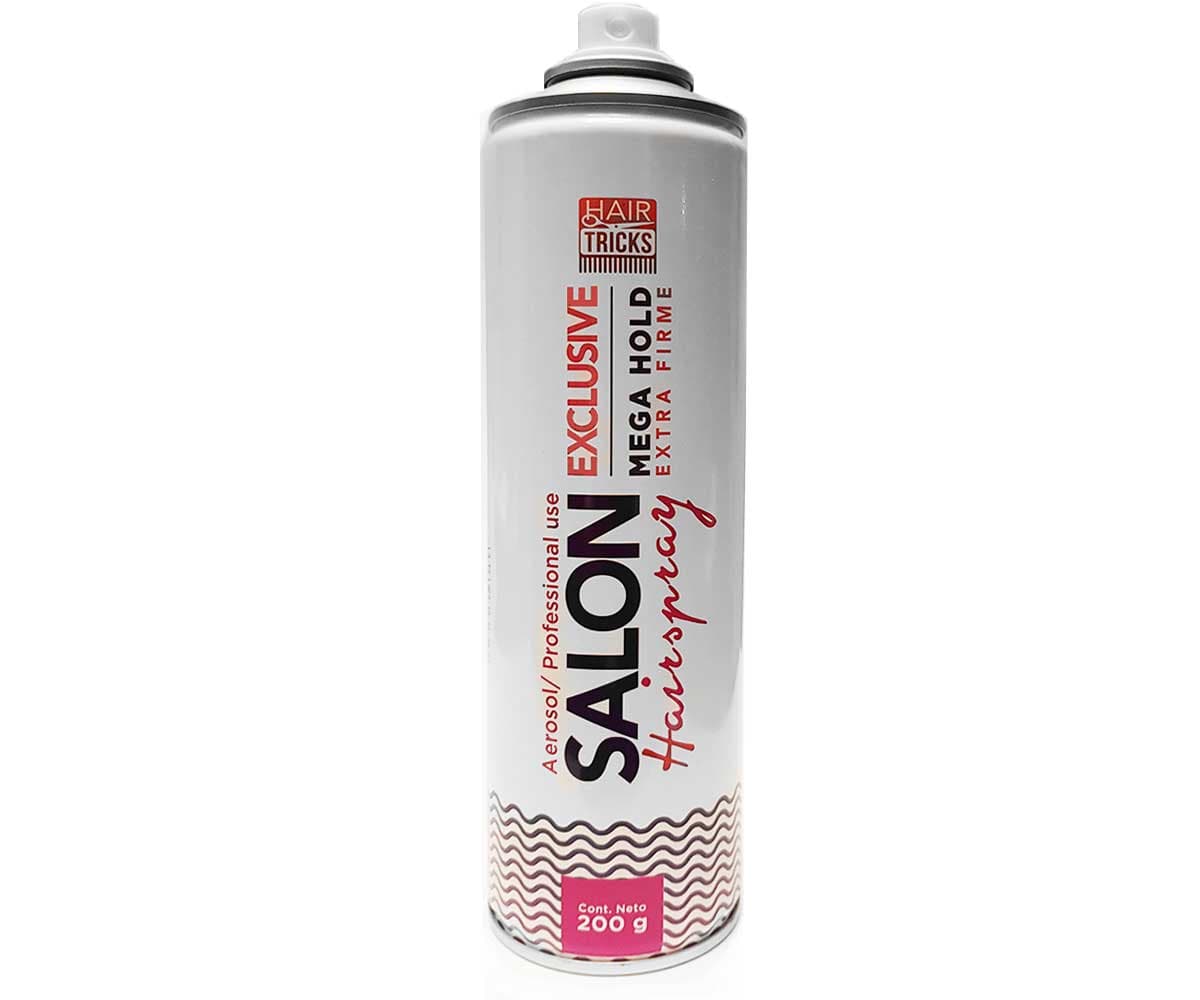 Hair Spray SALON EXCLUSIVE MEGA HOLD EXTRA FIRME para uso profesional de 200g