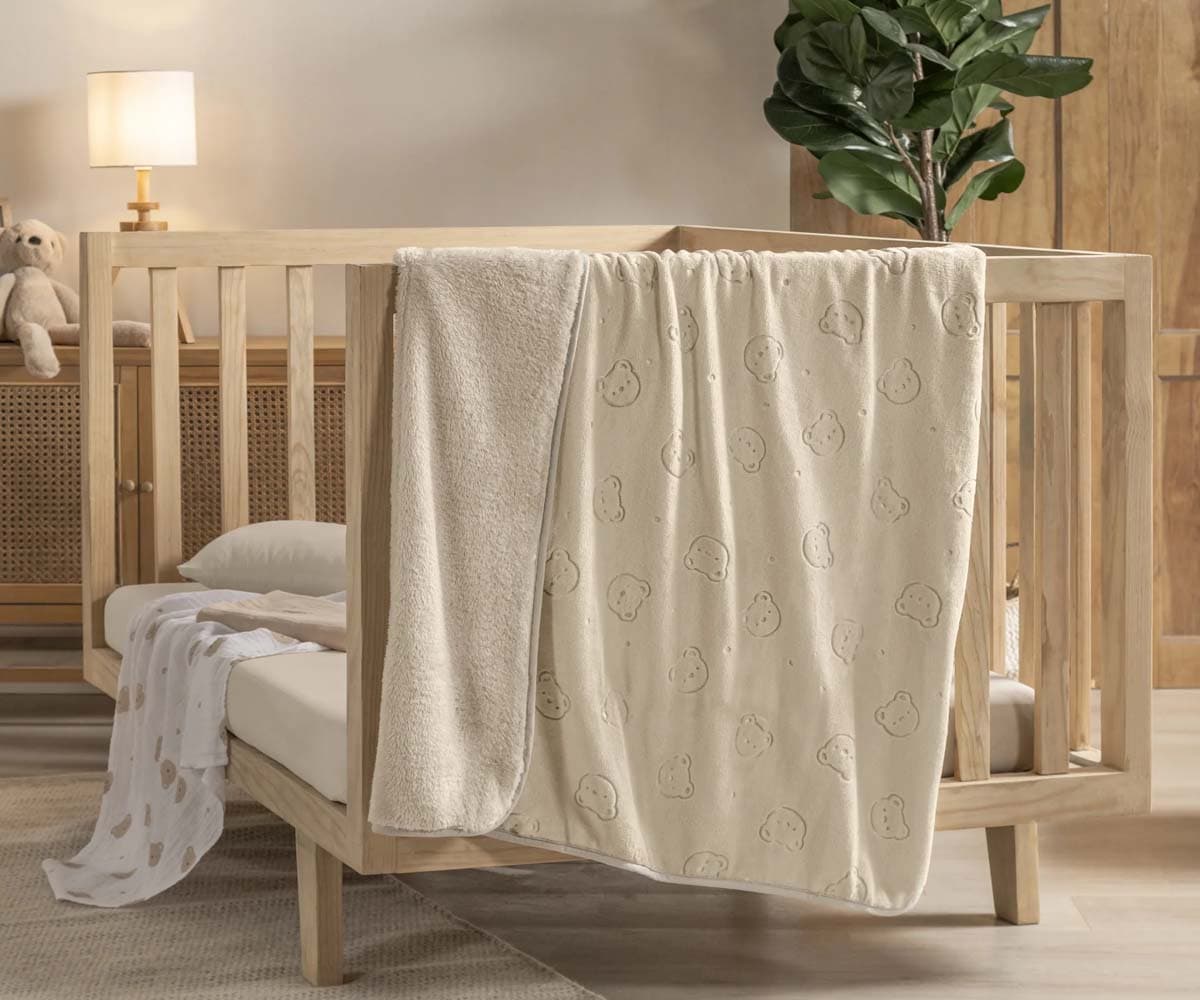 Cobertor Baby Siberia OSITOS, doble vista, calidad PREMIUM